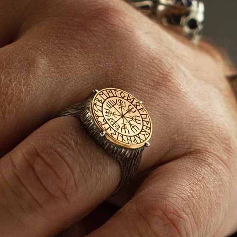 VIKING FORCE LABORATORIES Bague ethnique viking personnalisée bicolore