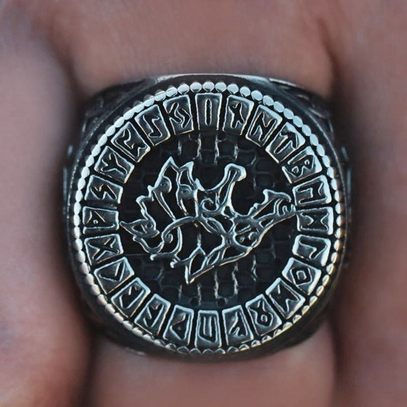 Bague runique viking nordique vintage