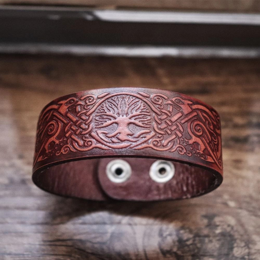 Bracelet en écorce d'arbre de vie viking