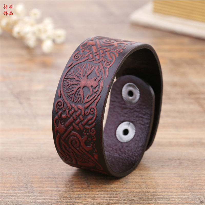 Bracelet en écorce d'arbre de vie viking
