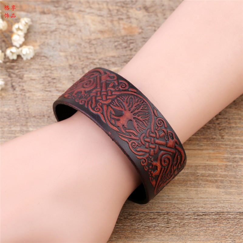 Bracelet en écorce d'arbre de vie viking