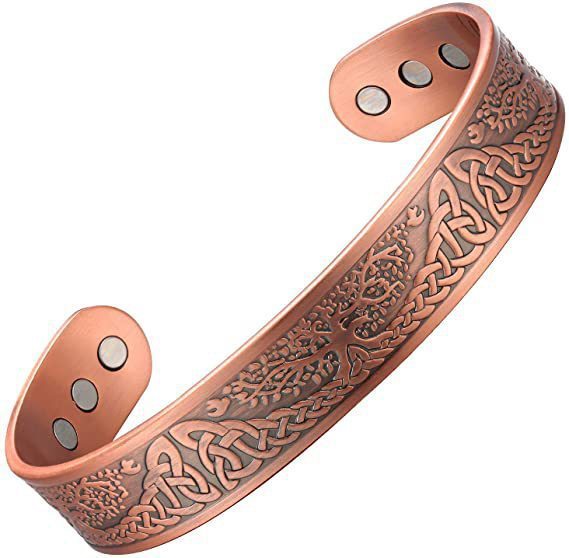 Bracelet personnalisé Vikings vintage en argent aimanté