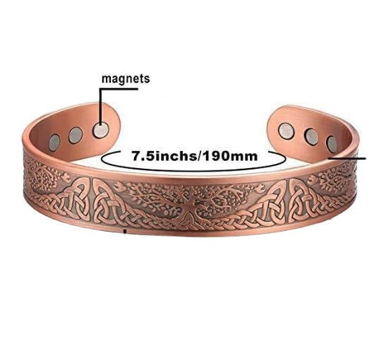 Bracelet personnalisé Vikings vintage en argent aimanté
