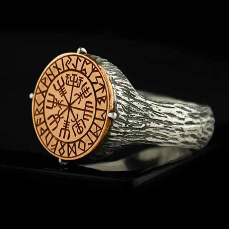 VIKING FORCE LABORATORIES Bague ethnique viking personnalisée bicolore