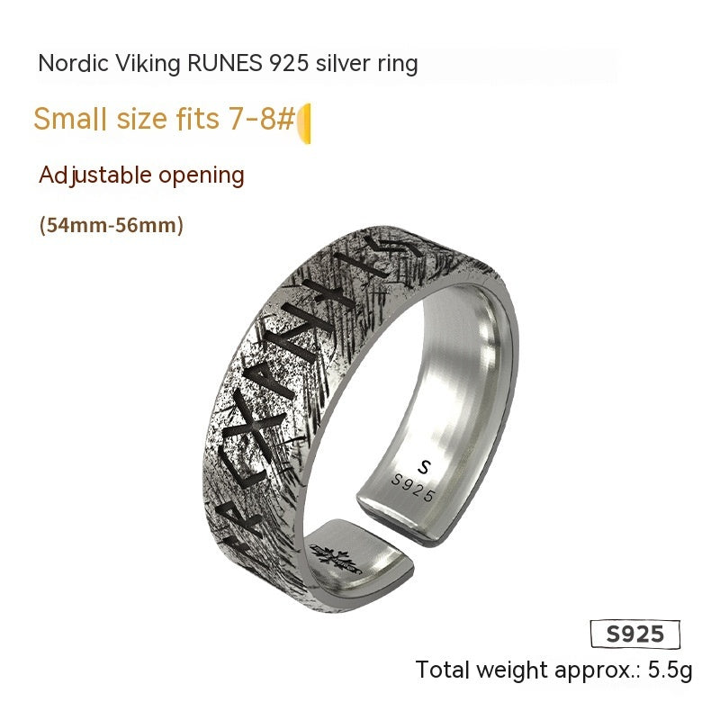 Bague Viking nordique avec lettres Luen