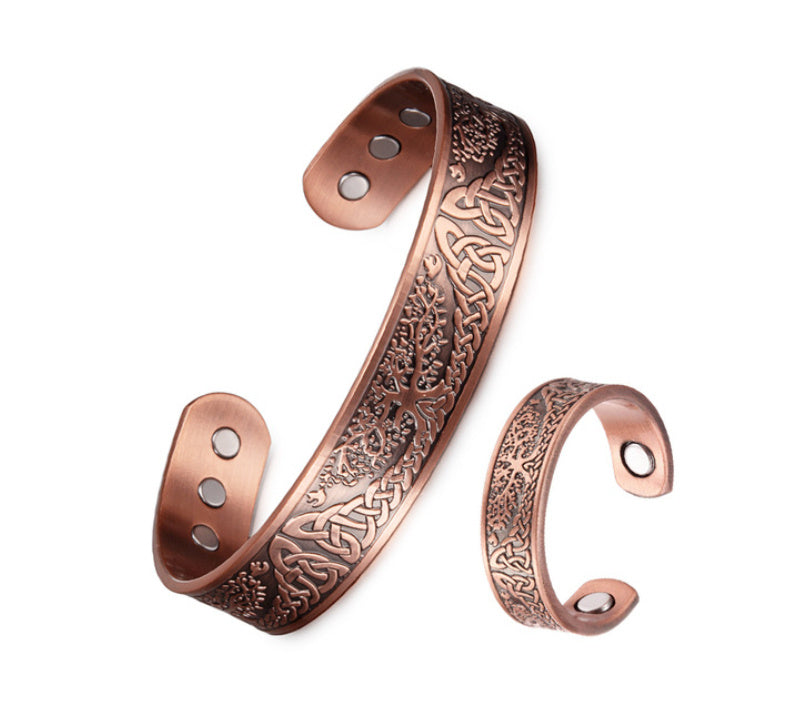 Bracelet personnalisé Vikings vintage en argent aimanté