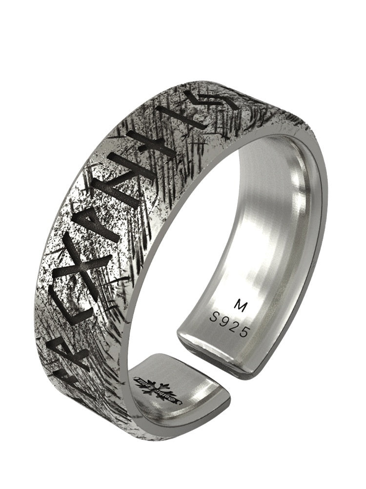 Bague Viking nordique avec lettres Luen