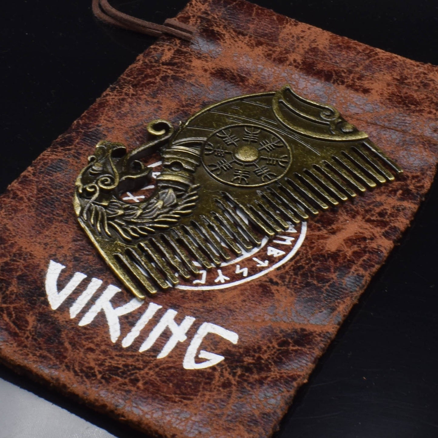 Peigne Viking en acier inoxydable