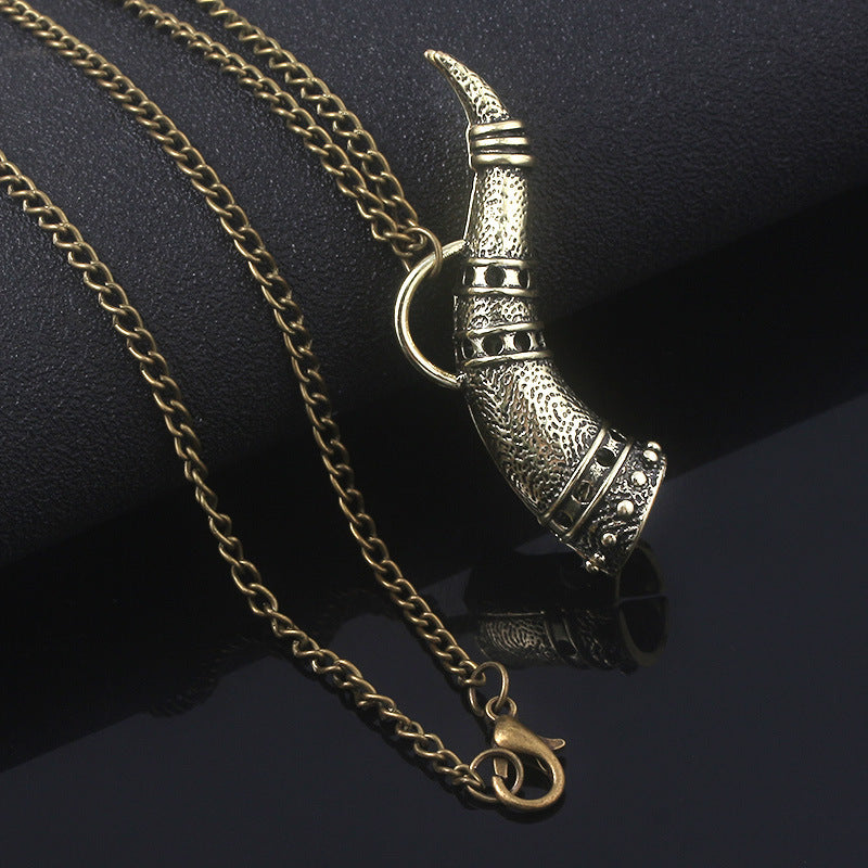 Viking bull horn Viking bull horn necklace