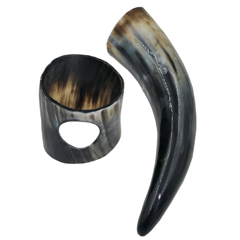 Artisanat Accueil Véritable corne à boire viking Mug avec support Tasses Ale Bière Vin Gobelet Calice Chope Bécher Récipients