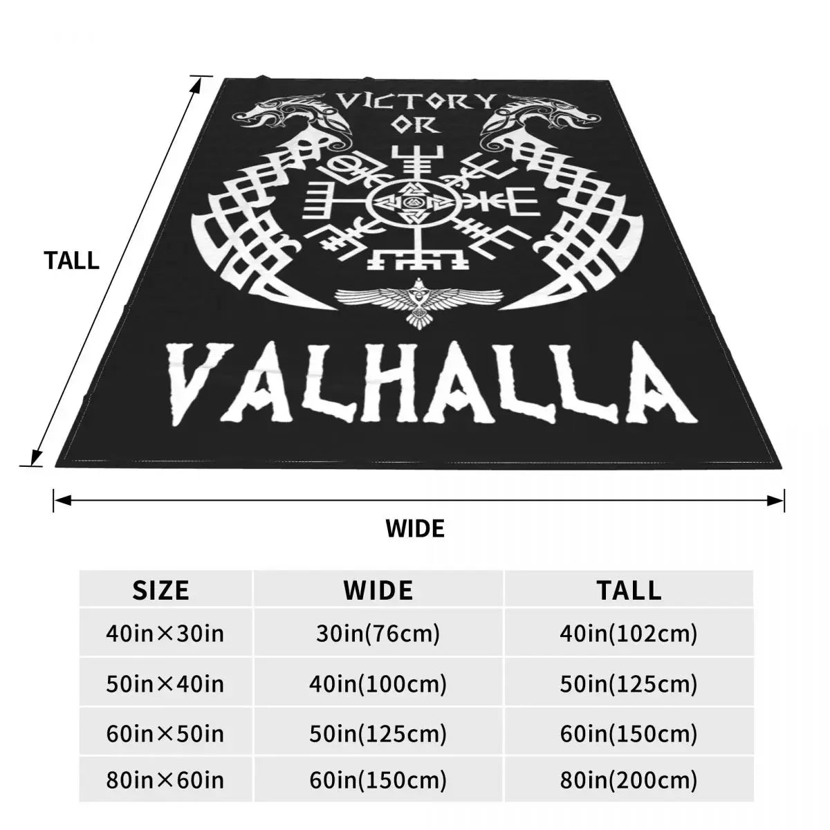 Couverture Viking Victoire ou Valhalla Odin Dieu nordique Ragnar Lothbrok Couvertures moelleuses et chaudes pour la maison Été